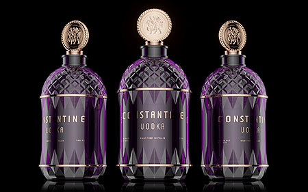 Purple bottle design